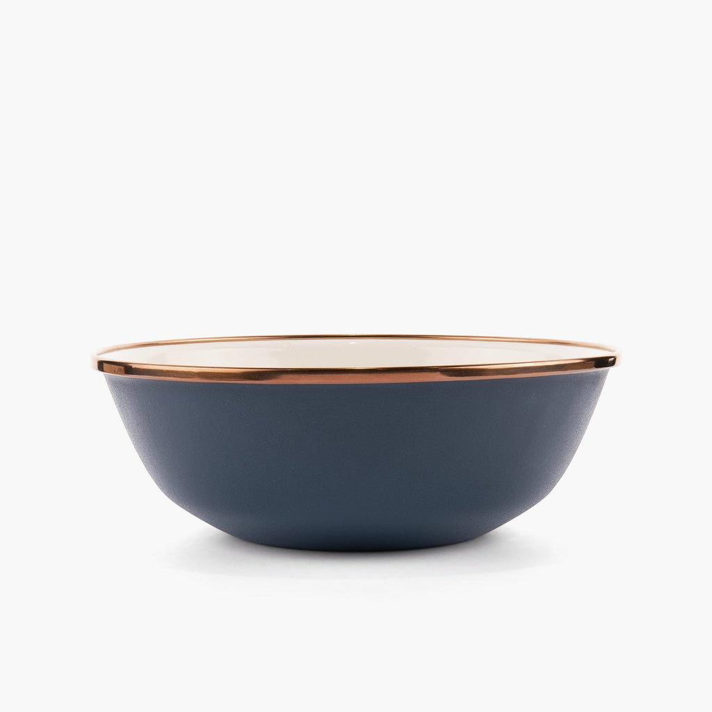 Enamel 2-Tone Bowl Set Indigo Blue