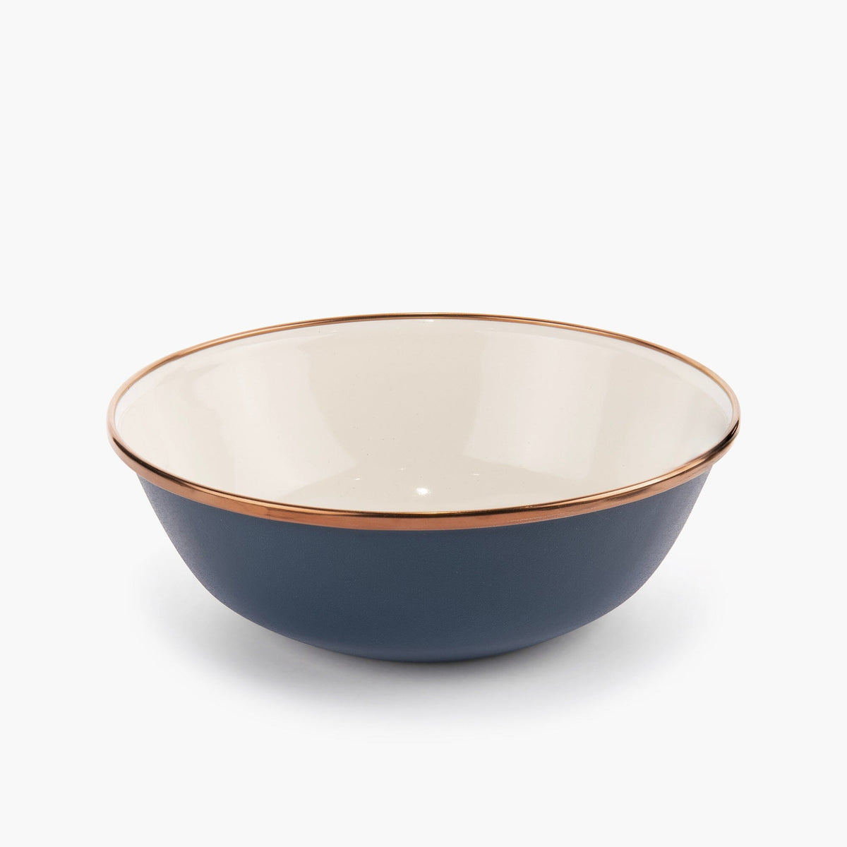 Enamel 2-Tone Bowl Set Indigo Blue