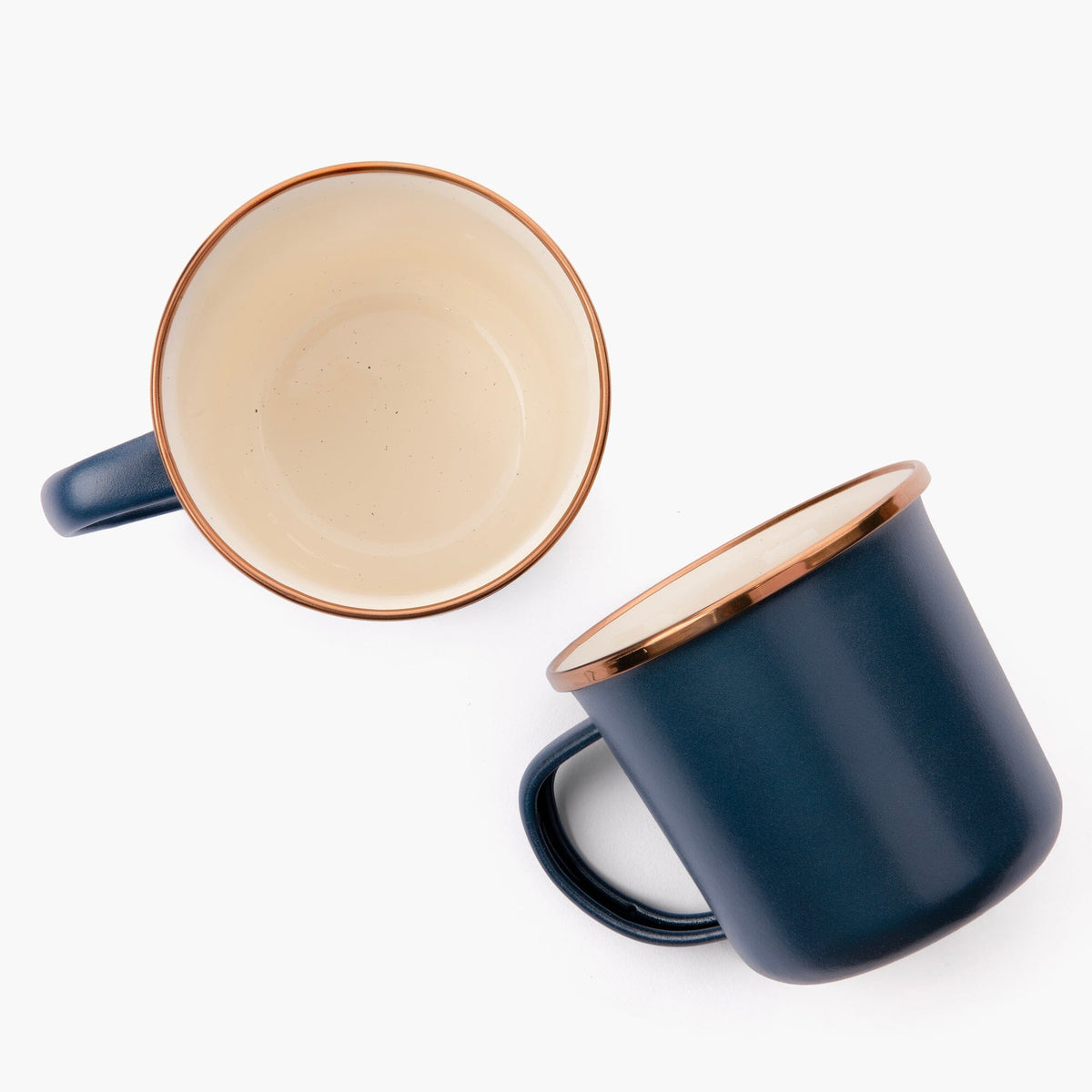 Enamel 2-Tone Mug Set Indigo Blue