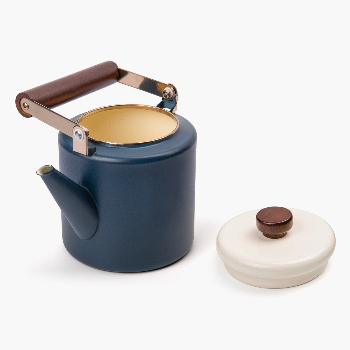 Enamel 2-Tone Kettle Indigo Blue