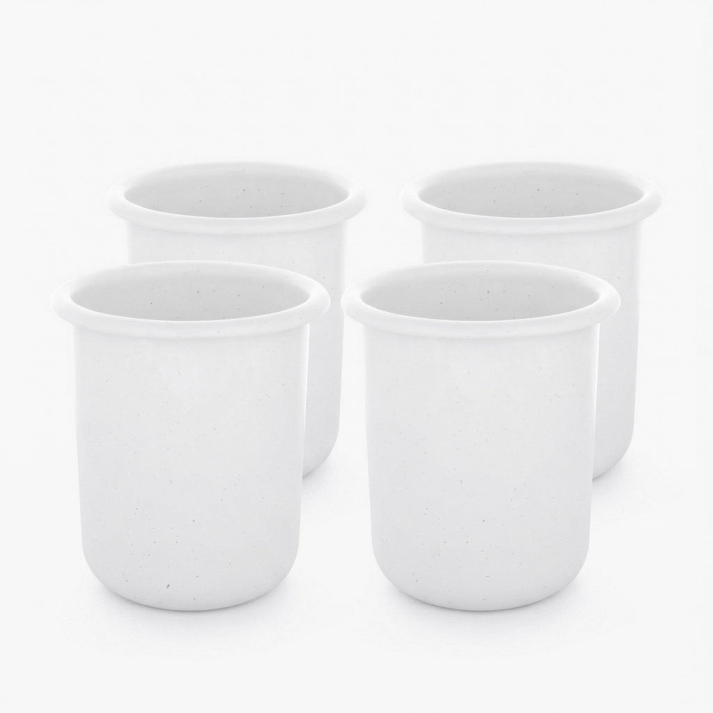 Rolled Enamelware Cup Set