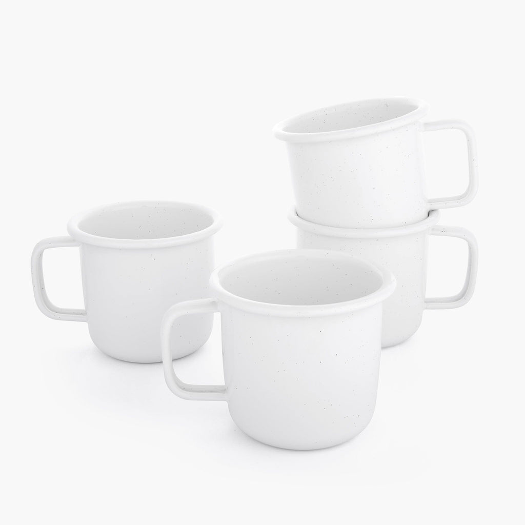 Rolled Enamelware Mug Set