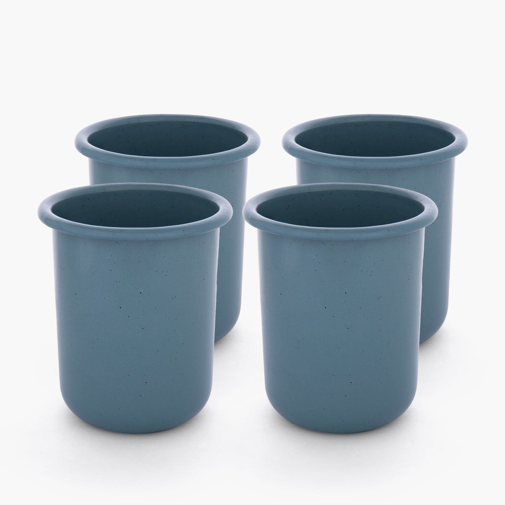 Rolled Enamelware Cup Set