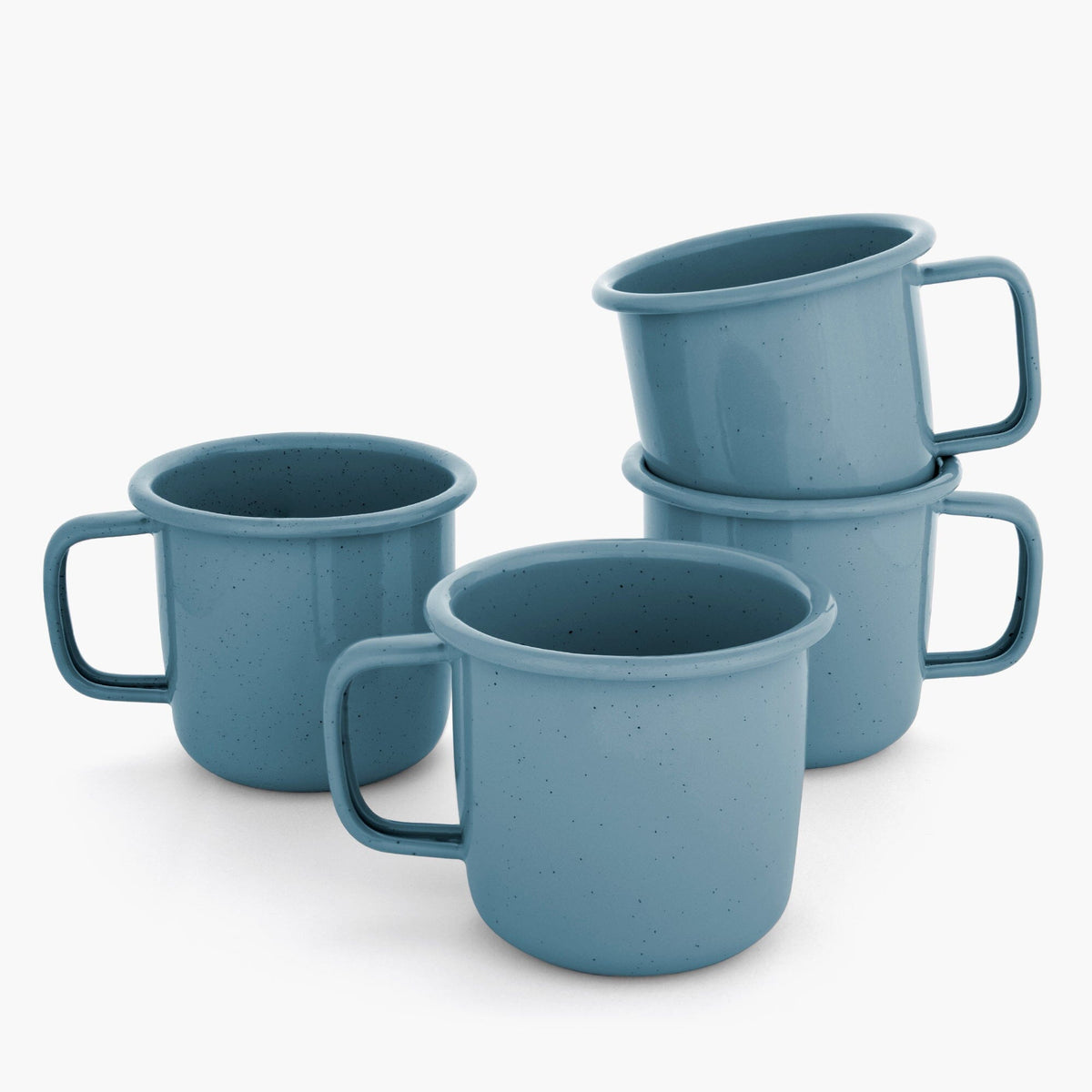 Rolled Enamelware Mug Set