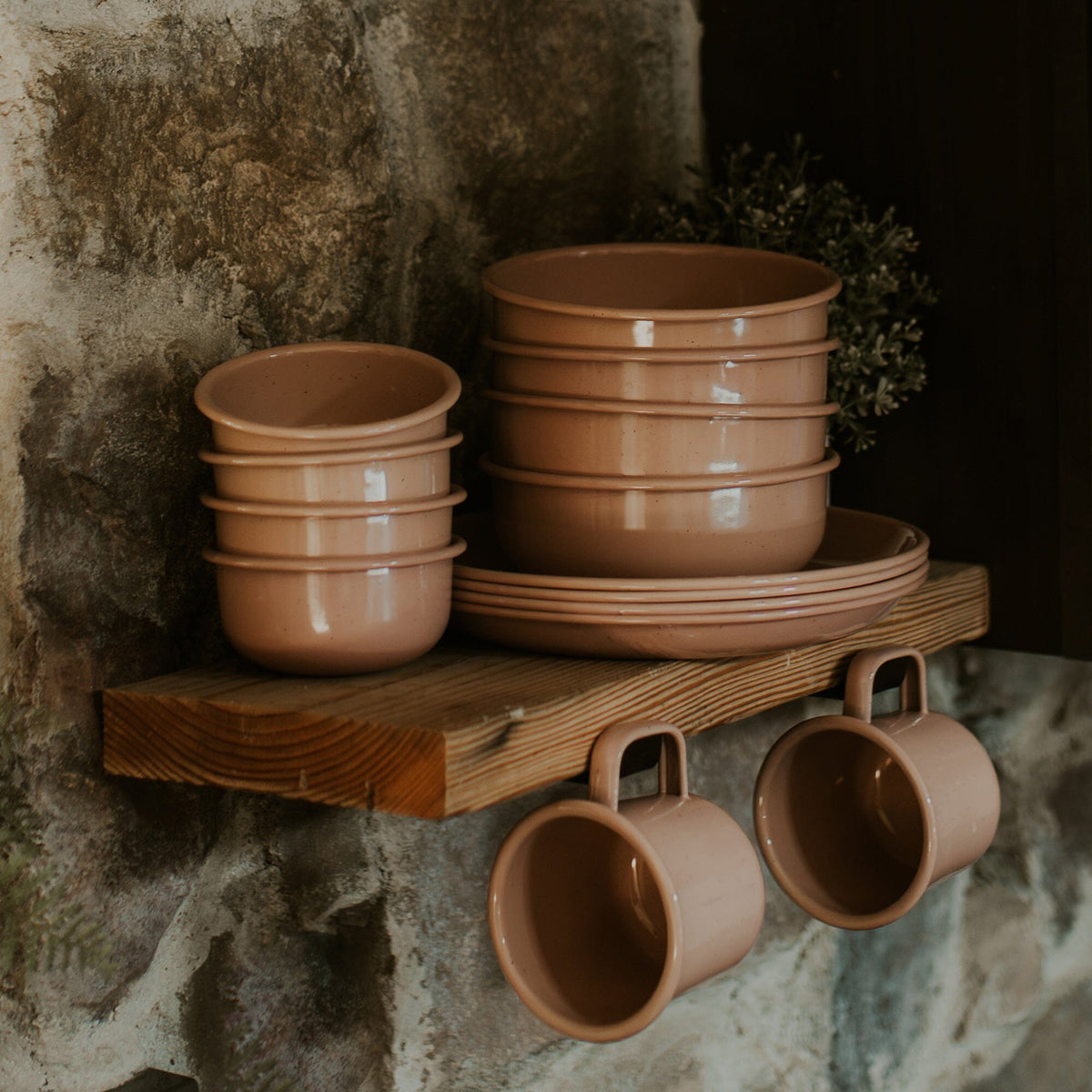 Rolled Enamelware Bowl Set