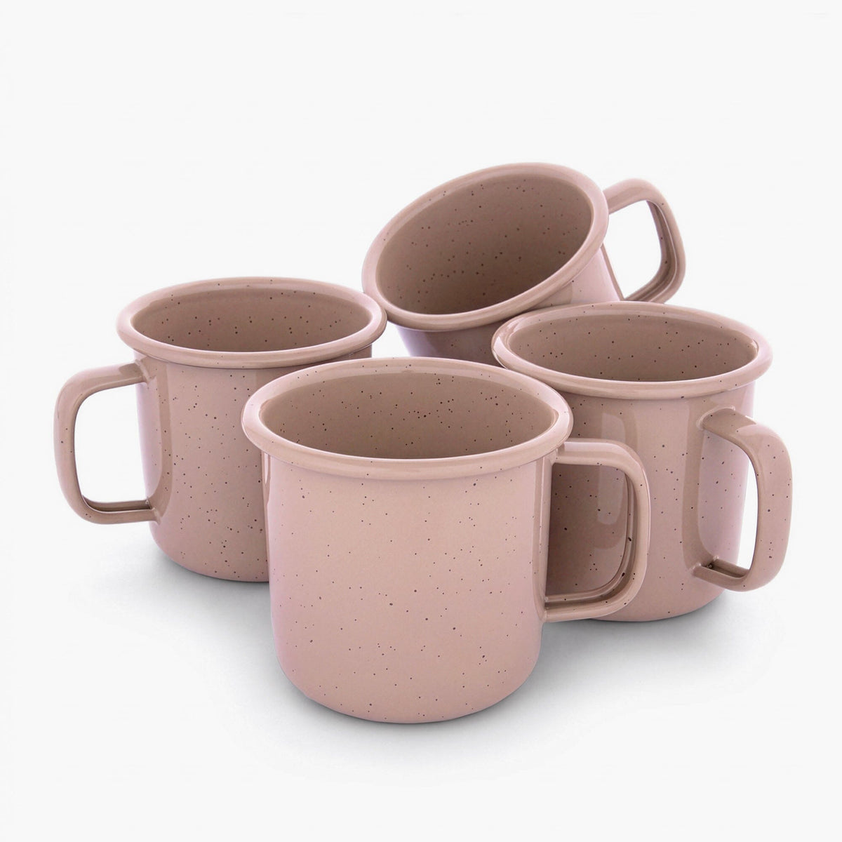 Rolled Enamelware Mug Set