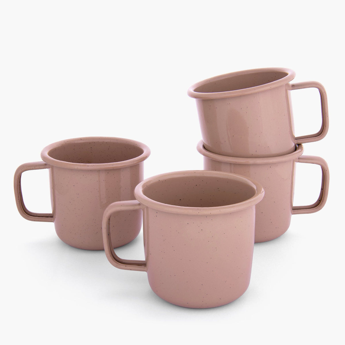 Rolled Enamelware Mug Set