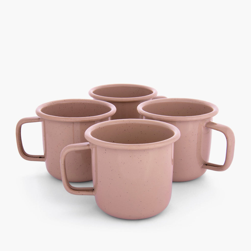 Rolled Enamelware Mug Set