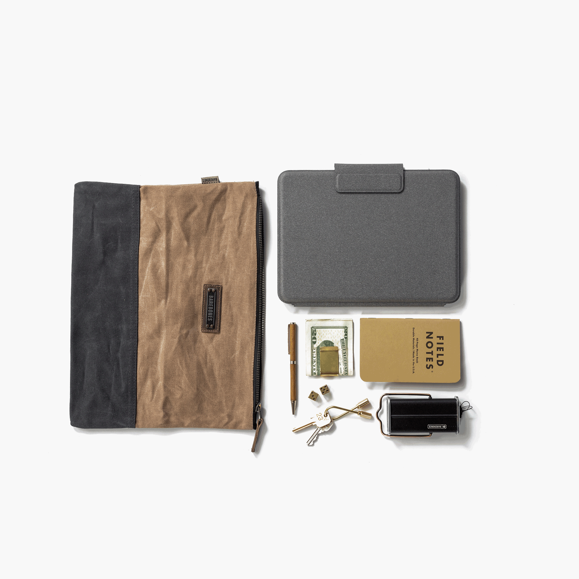 Neelum Zipper Pouch - Khaki